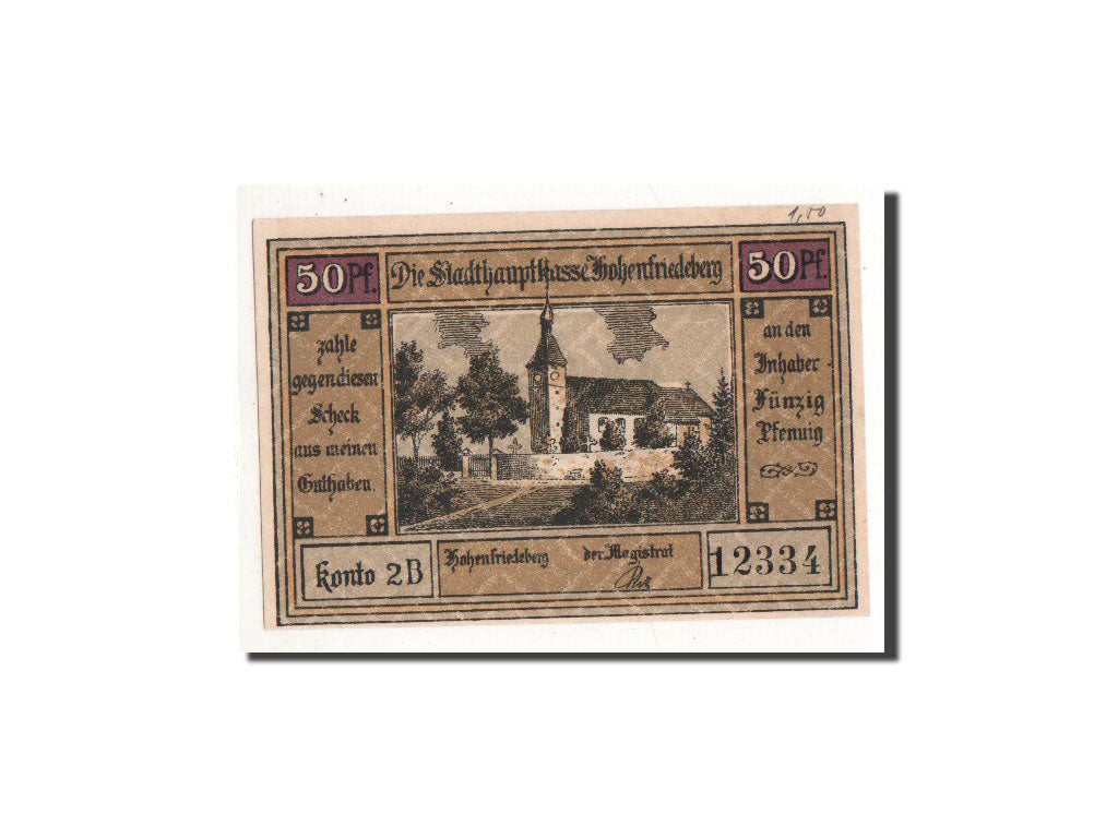 Banknote, Germany, Hohenfriedeberg, 50 Pfennig, cavalier 1, O.D, Undated