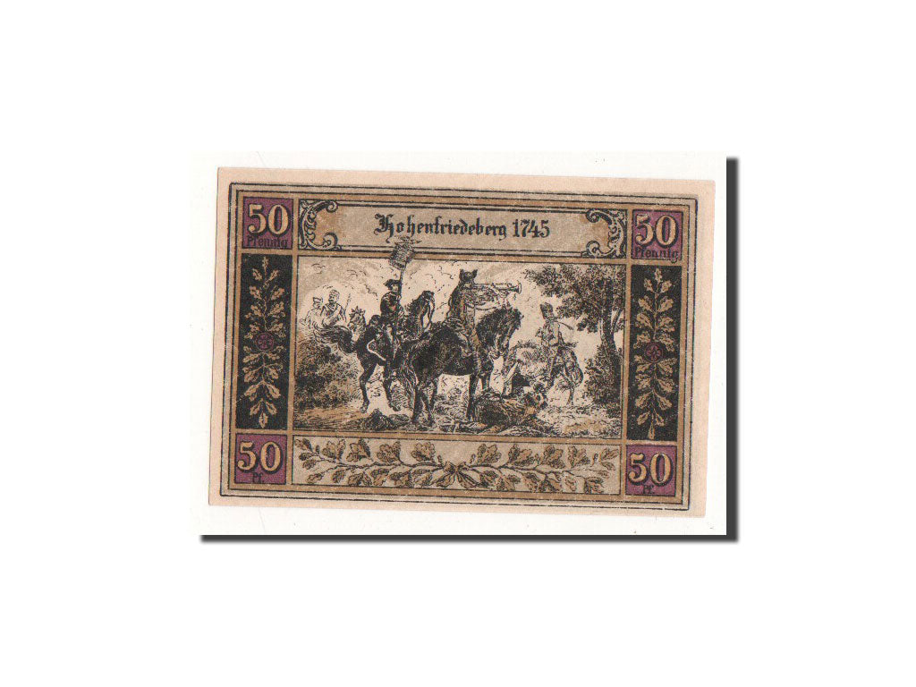 Banknote, Germany, Hohenfriedeberg, 50 Pfennig, cavalier 1, O.D, Undated