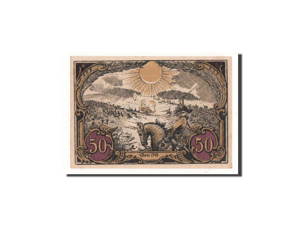 Banconote, Germania, Hohenfriedeberg, 50 Pfennig, bataille 1, O.D, Undated, FDS