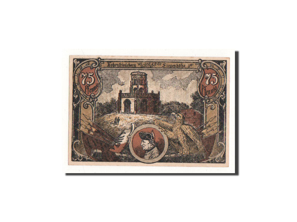 Billet, Allemagne, Hohenfriedeberg, 75 Pfennig, Monument, O.D, Undated, NEUF