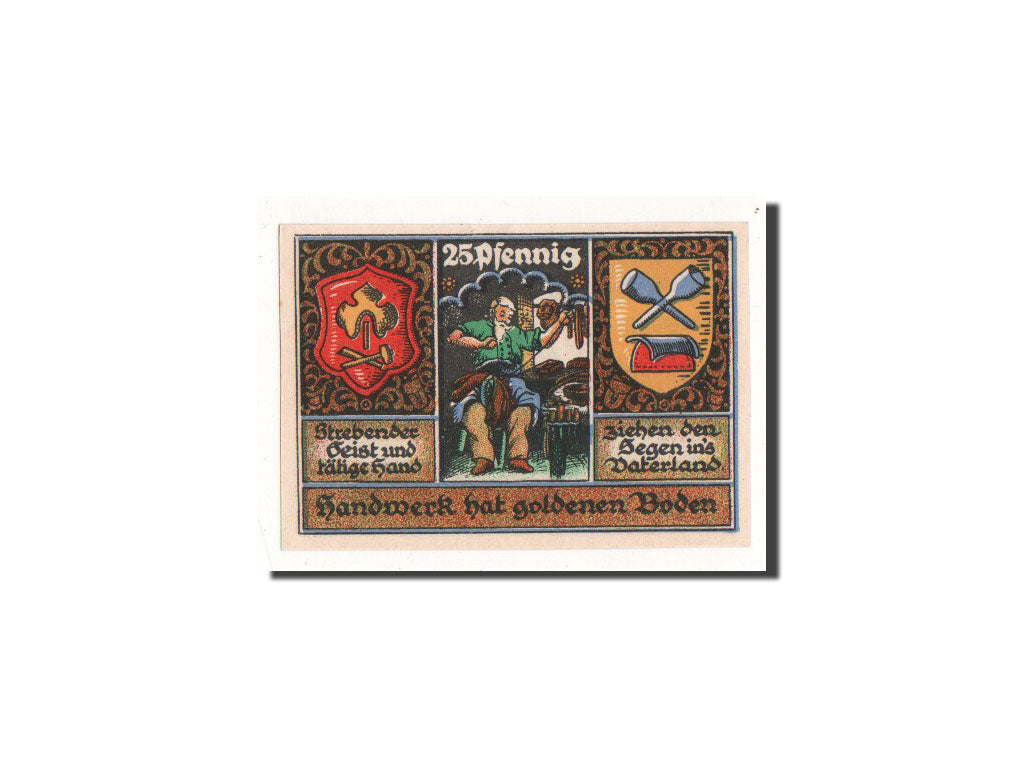 Biljet, Duitsland, Stolzenau a.d Weser, 25 Pfennig, personnage, 1921
