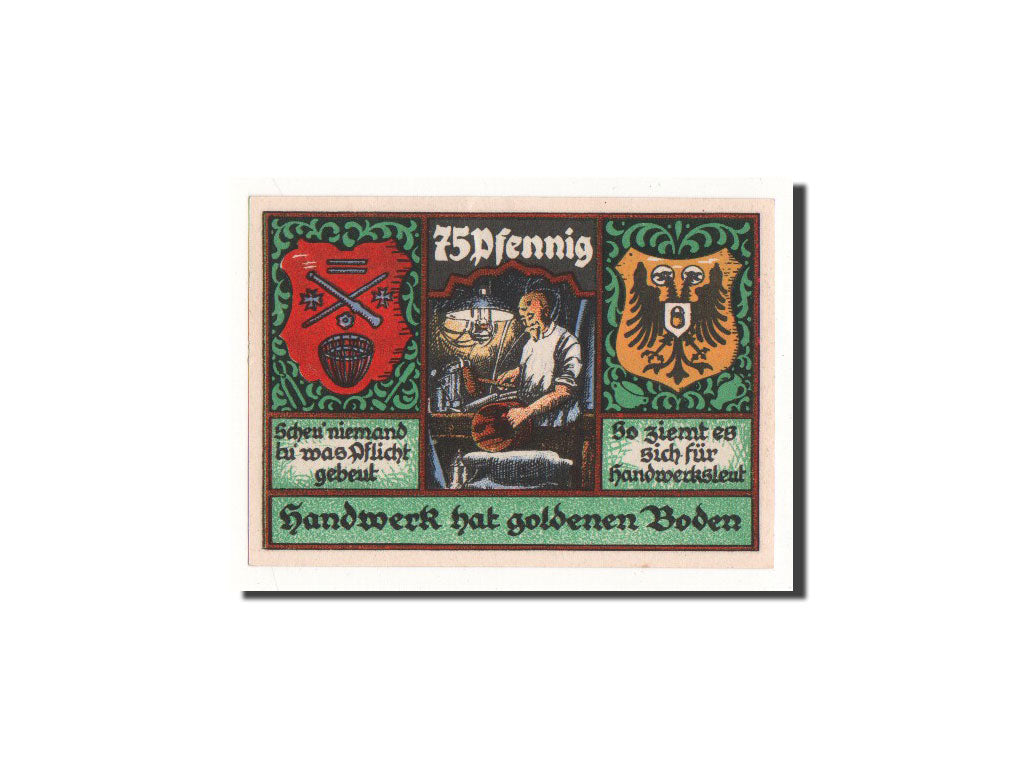 Biljet, Duitsland, Stolzenau a.d Weser, 75 Pfennig, artisan 1, 1921, 1921-11-15