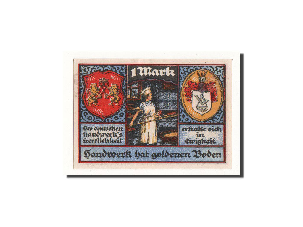 Biljet, Duitsland, Stolzenau a.d Weser, 1 Mark, boulanger, 1921, 1921-11-15