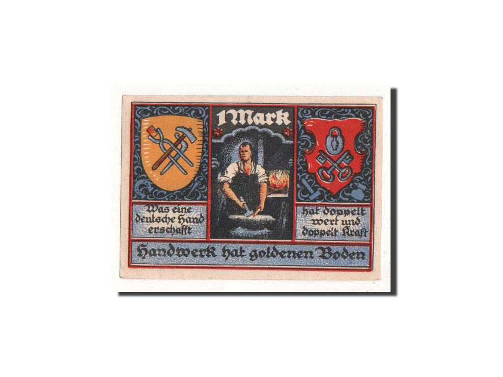 Banknote, Germany, Stolzenau a.d Weser, 1 Mark, forgeron, 1921, 1921-11-15