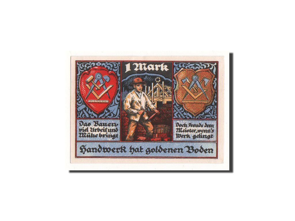 Biljet, Duitsland, Stolzenau a.d Weser, 1 Mark, charpentier, 1921, 1921-11-15