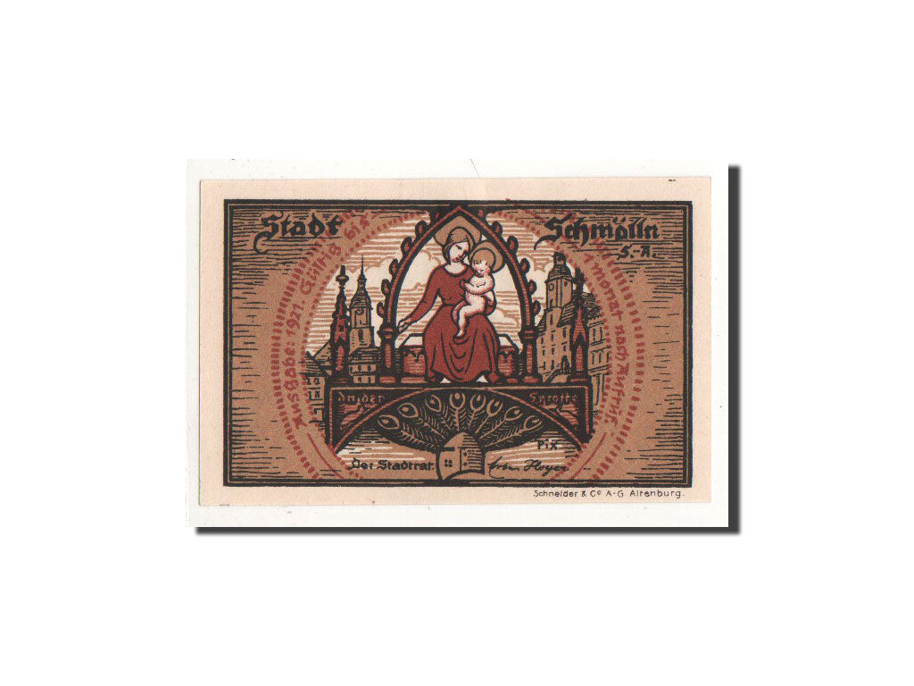 Billet, Allemagne, Schmolln, 10 Pfennig, Eglise, 1921, Undated, NEUF