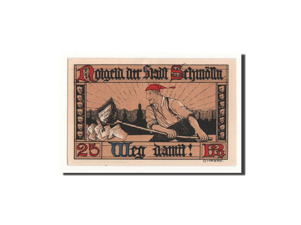 Biljet, Duitsland, Schmolln, 25 Pfennig, personnage, 1921, Undated, NIEUW