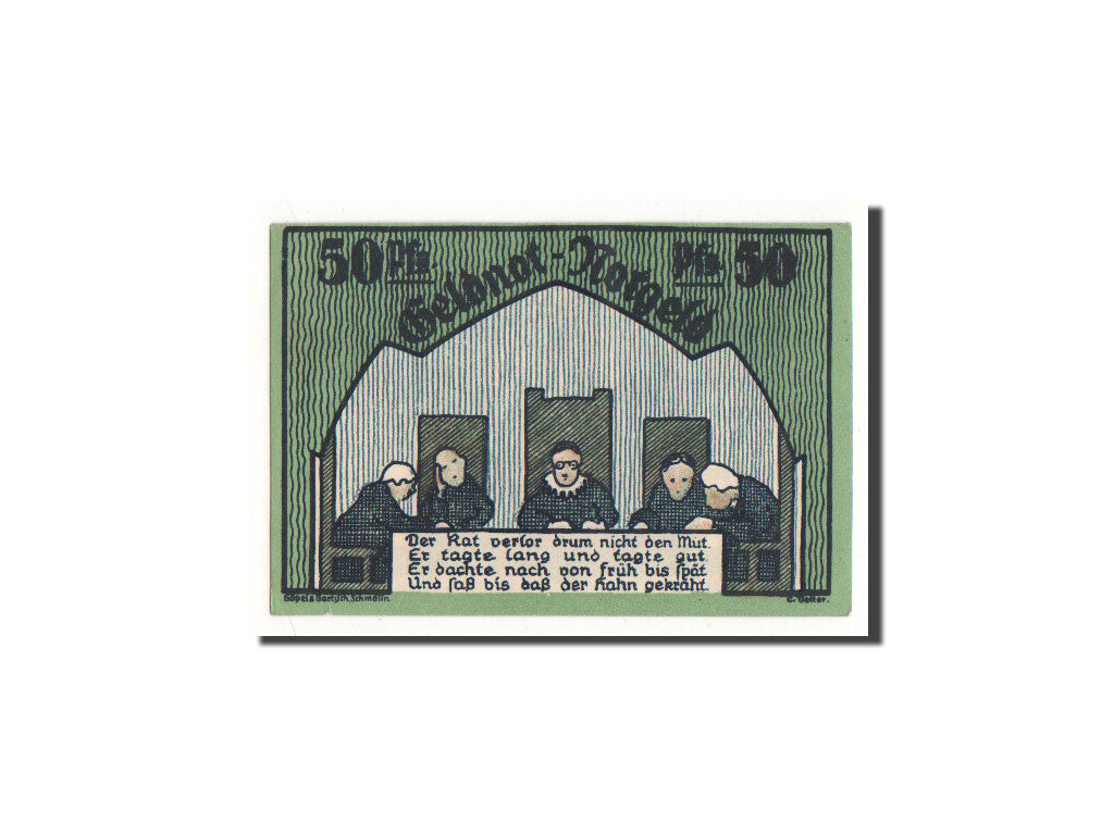 Billet, Allemagne, Schmolln, 50 Pfennig, personnage 1, 1921, Undated, NEUF