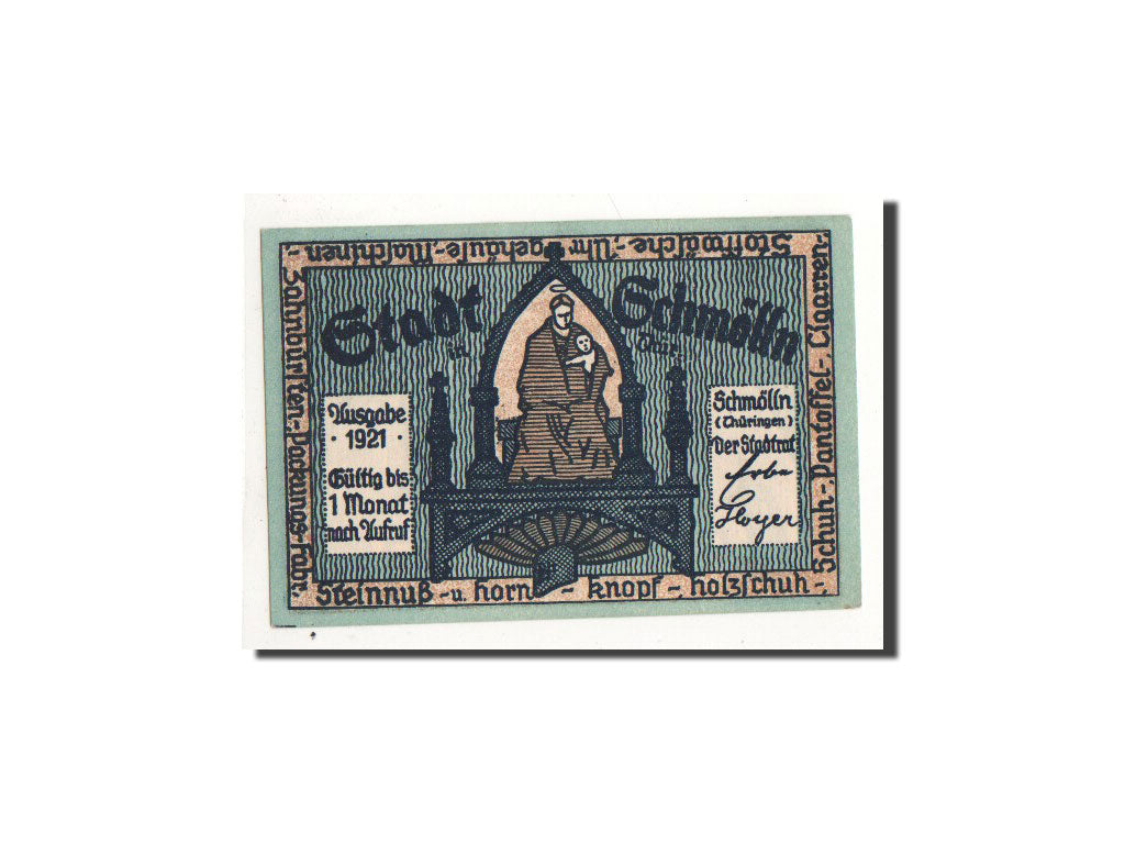 Billet, Allemagne, Schmolln, 50 Pfennig, personnage 2, 1921, Undated, NEUF