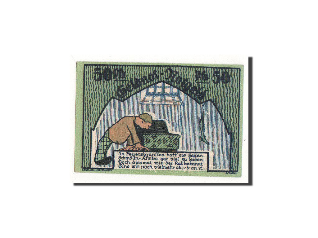 Billet, Allemagne, Schmolln, 50 Pfennig, personnage 2, 1921, Undated, NEUF