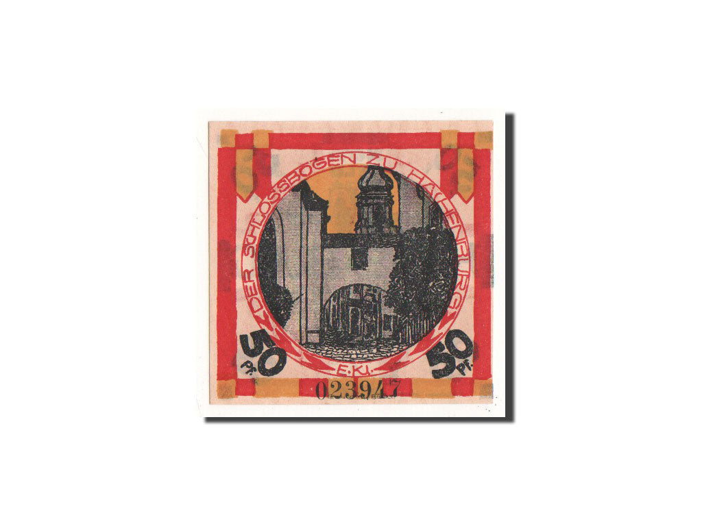 Banconote, Germania, Hachenburg, 50 Pfennig, ruelle, 1921, 1921-06-01, FDS