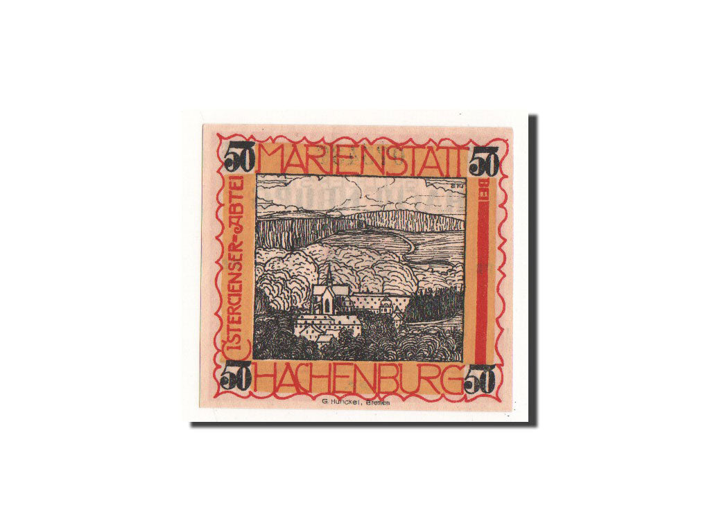 Banconote, Germania, Hachenburg, 50 Pfennig, paysage, 1921, 1921-06-01, FDS