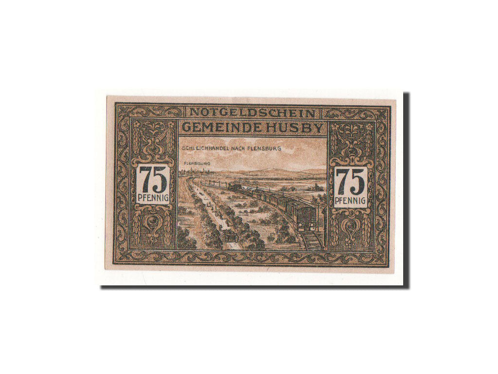 Biljet, Duitsland, Husby, 75 Pfennig, chemin de fer, O.D, Undated, NIEUW