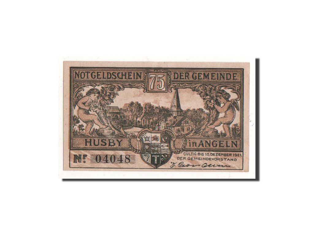 Banconote, Germania, Husby, 75 Pfennig, Diligence, O.D, Undated, FDS