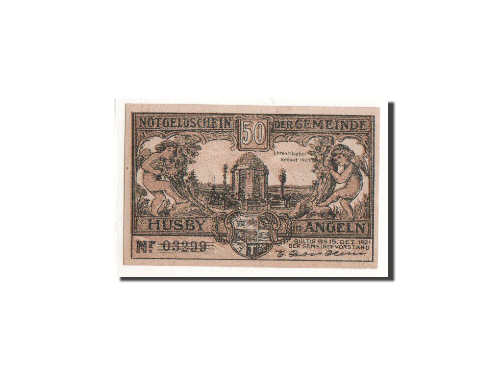 Billet, Allemagne, Husby, 50 Pfennig, personnage 2, O.D, Undated, NEUF