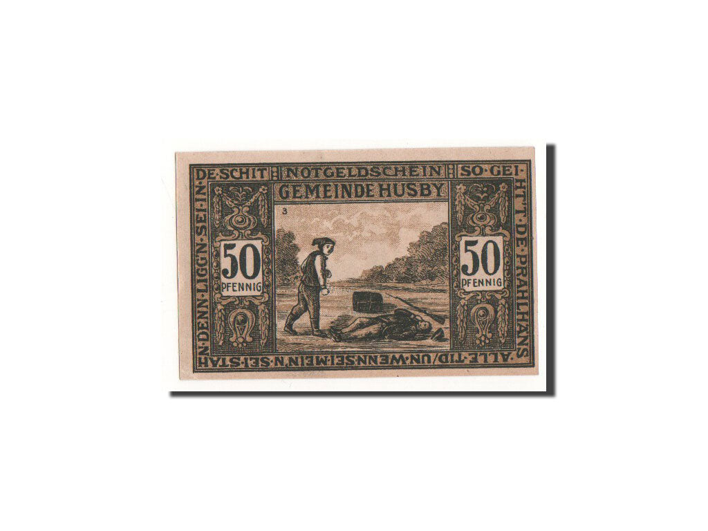 Billet, Allemagne, Husby, 50 Pfennig, personnage 2, O.D, Undated, NEUF