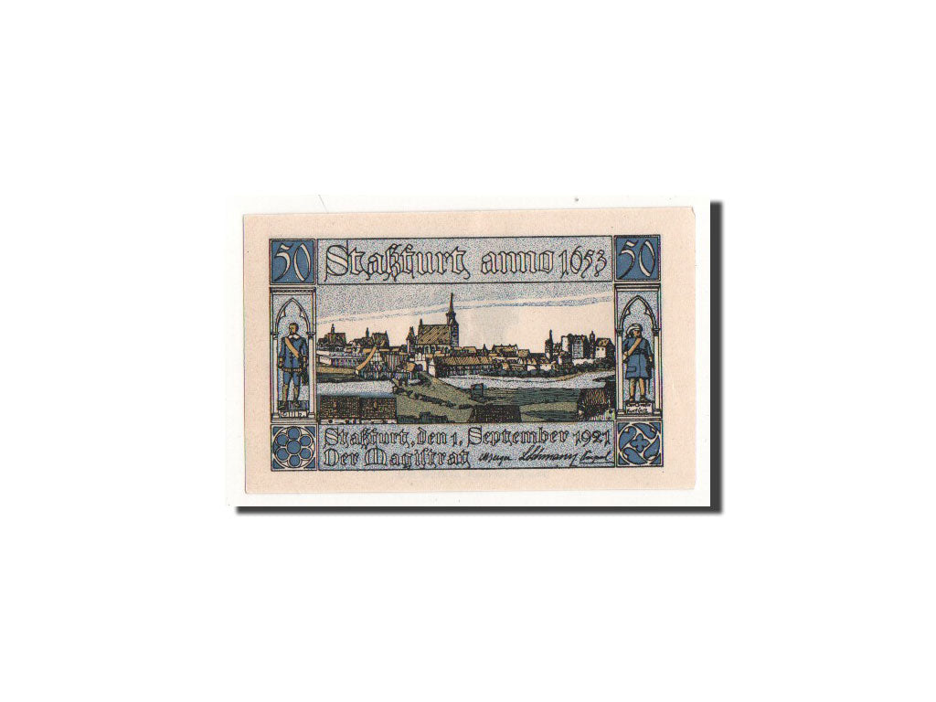 Biljet, Duitsland, Strassfurt, 50 Pfennig, paysage, 1921, 1921-09-01, NIEUW