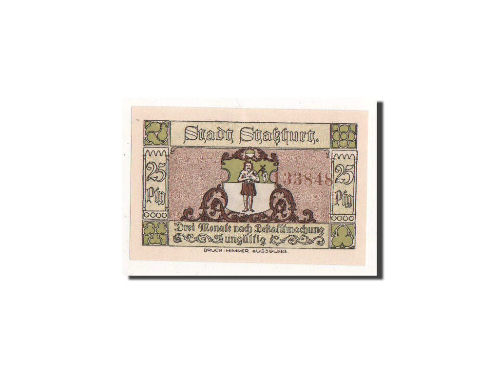 Biljet, Duitsland, Strassfurt, 25 Pfennig, mineurs 1, 1921, 1921-09-01, NIEUW