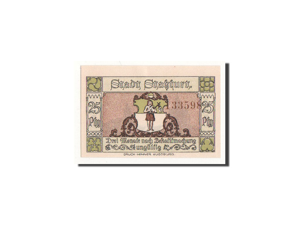 Billet, Allemagne, Strassfurt, 25 Pfennig, paysage, 1921, 1921-09-01, NEUF