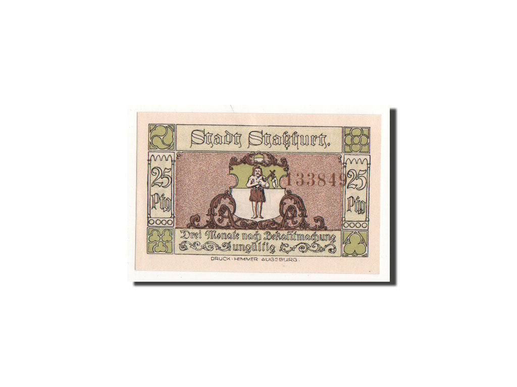 Biljet, Duitsland, Strassfurt, 25 Pfennig, personnage, 1921, 1921-09-01, NIEUW