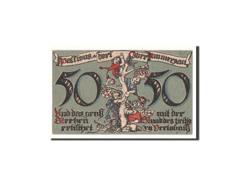 Biljet, Duitsland, Oberammergau, 50 Pfennig, personnage, 1921, 1921-07-01
