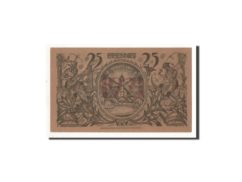 Banknote, Germany, Oberammergau, 25 Pfennig, personnage, 1921, 1921-07-01
