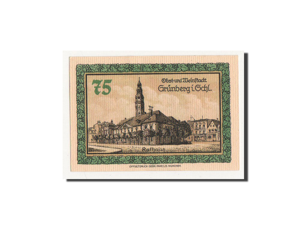 Banconote, Germania, Grünberg, 75 Pfennig, place, O.D, Undated, FDS, Mehl:489.4