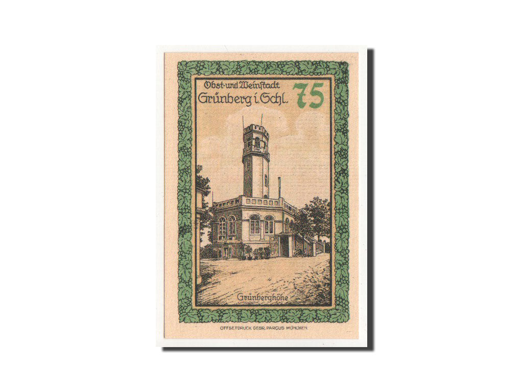 Banconote, Germania, Grünberg, 75 Pfennig, tour, O.D, Undated, FDS, Mehl:489.4