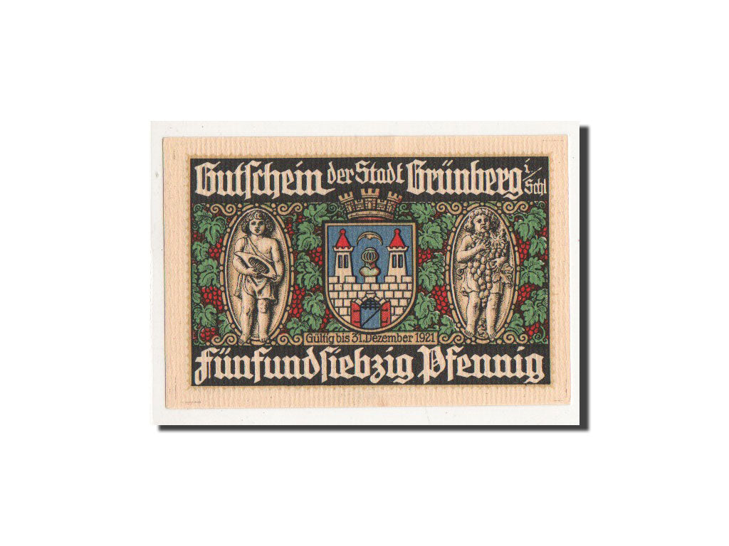 Billete, Alemania, Grünberg, 75 Pfennig, Maison, O.D, Undated, UNC, Mehl:489.4