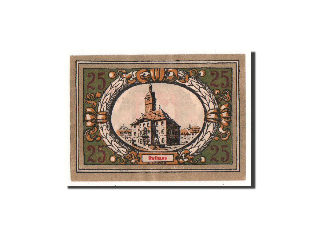 Banconote, Germania, Langensalza Stadt, 25 Pfennig, Eglise 1, 1921, Undated