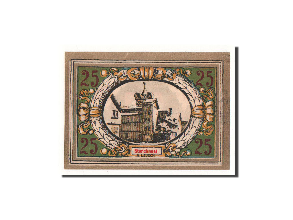 Banconote, Germania, Langensalza Stadt, 25 Pfennig, maison 1, 1921, Undated