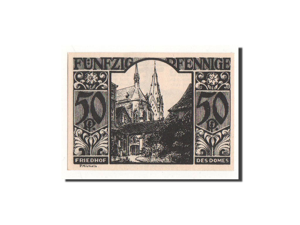 Billet, Allemagne, Paderborn, 50 Pfennig, Eglise, 1921, 1921-11-10, NEUF