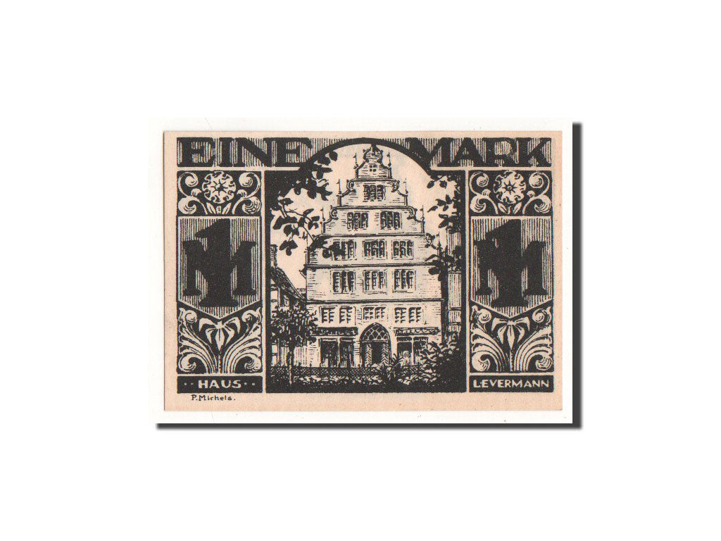 Billete, Alemania, Paderborn, 1 Mark, Batiment, 1921, 1921-11-10, UNC