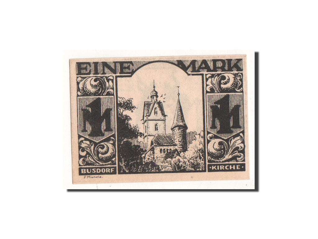 Billet, Allemagne, Paderborn, 1 Mark, Eglise, 1921, 1921-11-10, NEUF