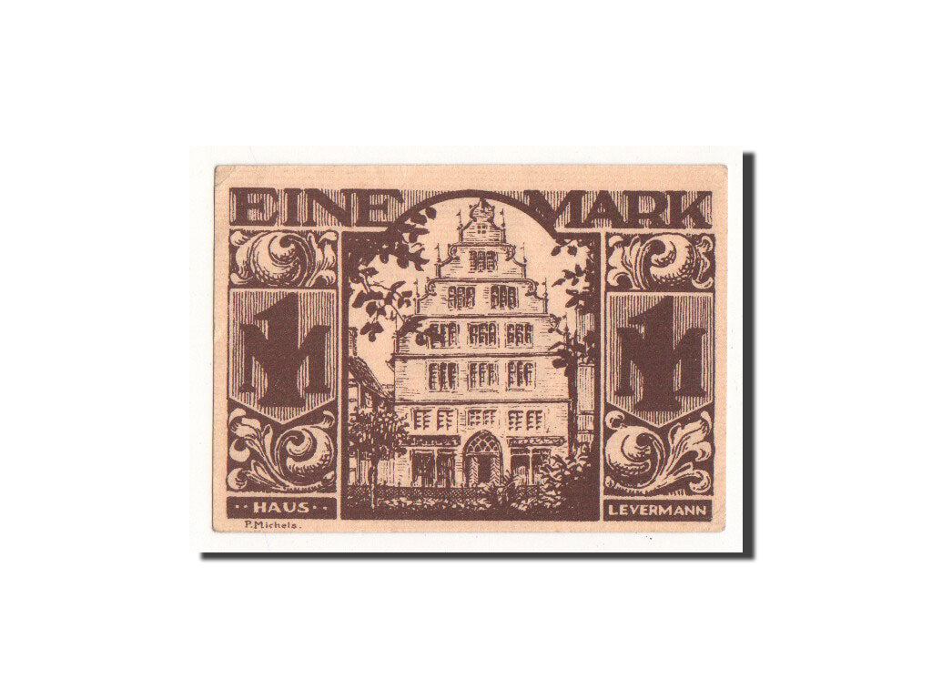Biljet, Duitsland, Paderborn, 1 Mark, Batiment, 1921, 1921-11-10, NIEUW