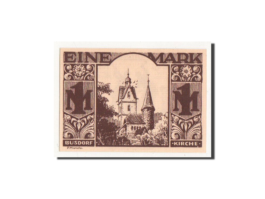Billet, Allemagne, Paderborn, 1 Mark, Eglise, 1921, 1921-11-10, NEUF