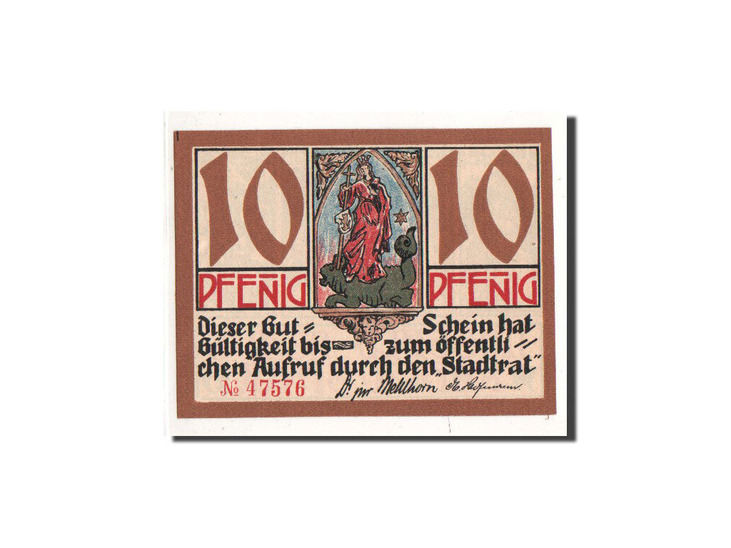 Geldschein, Deutschland, Kahla, 10 Pfennig, chevalier, 1921, Undated, UNZ