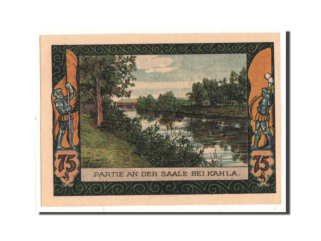 Banknot, Niemcy, Kahla, 75 Pfennig, paysage 1, 1921, 1921-11-01, UNC(65-70)