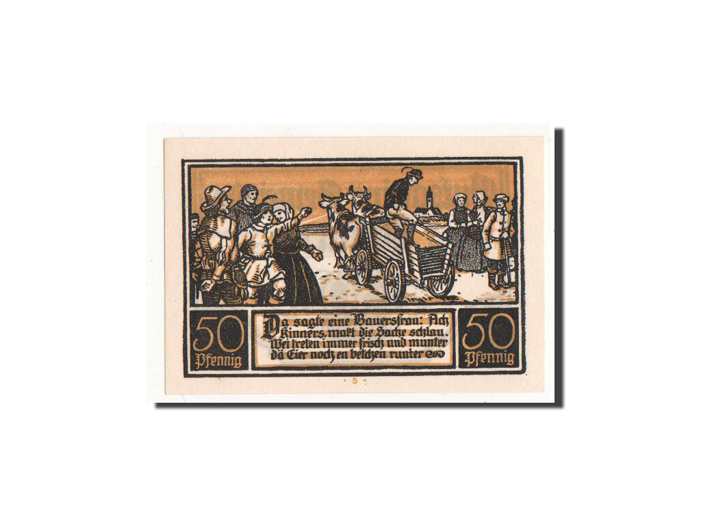 Biljet, Duitsland, Ditfurt Gemeinde, 50 Pfennig, personnage 4, 1921, 1921-07-01