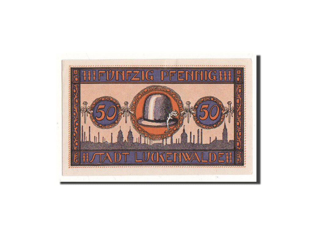 Biljet, Duitsland, Luckenwalde, 50 Pfennig, chapeau, 1921, 1921-12-01, NIEUW