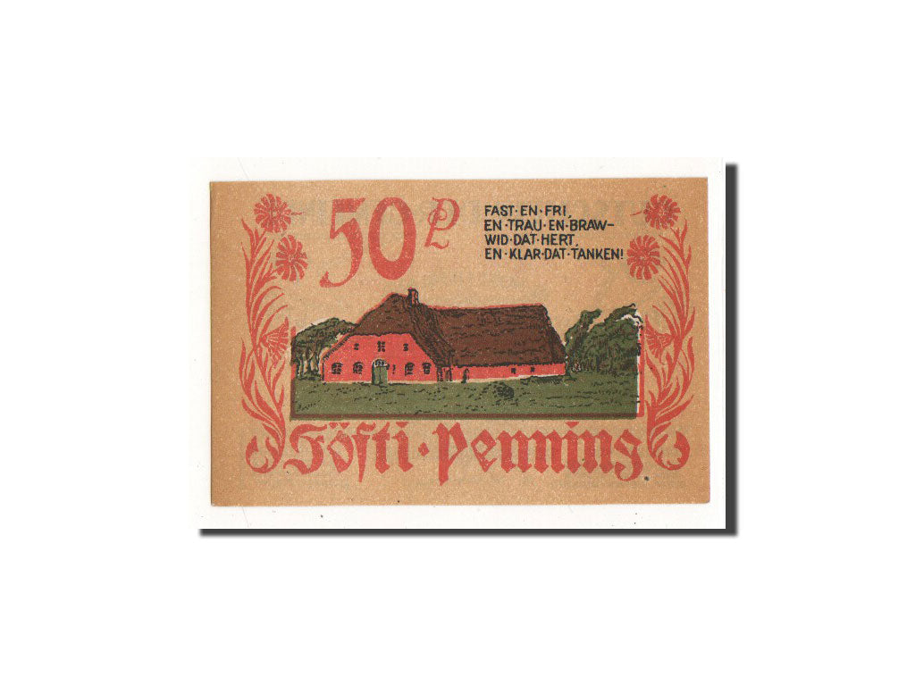Banknote, Germany, Bordelum Gemeinde, 50 Pfennig, Maison, 1921, Undated