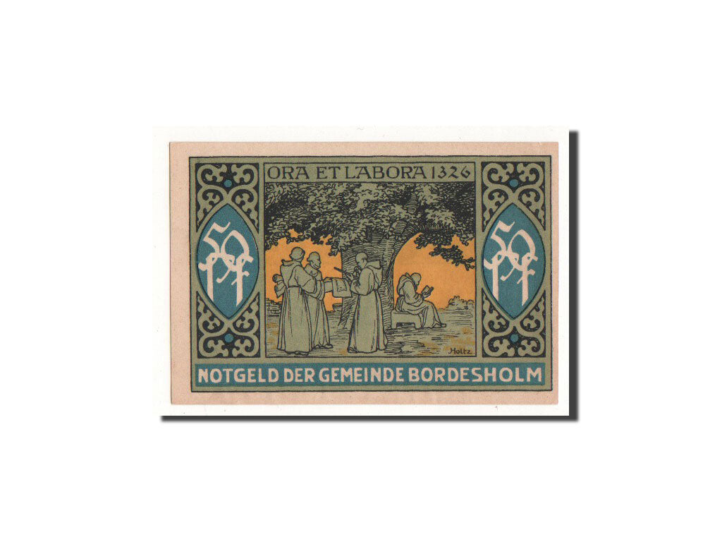 Billet, Allemagne, Bordesholm, 50 Pfennig, moine, 1921, 1921-06-30, NEUF