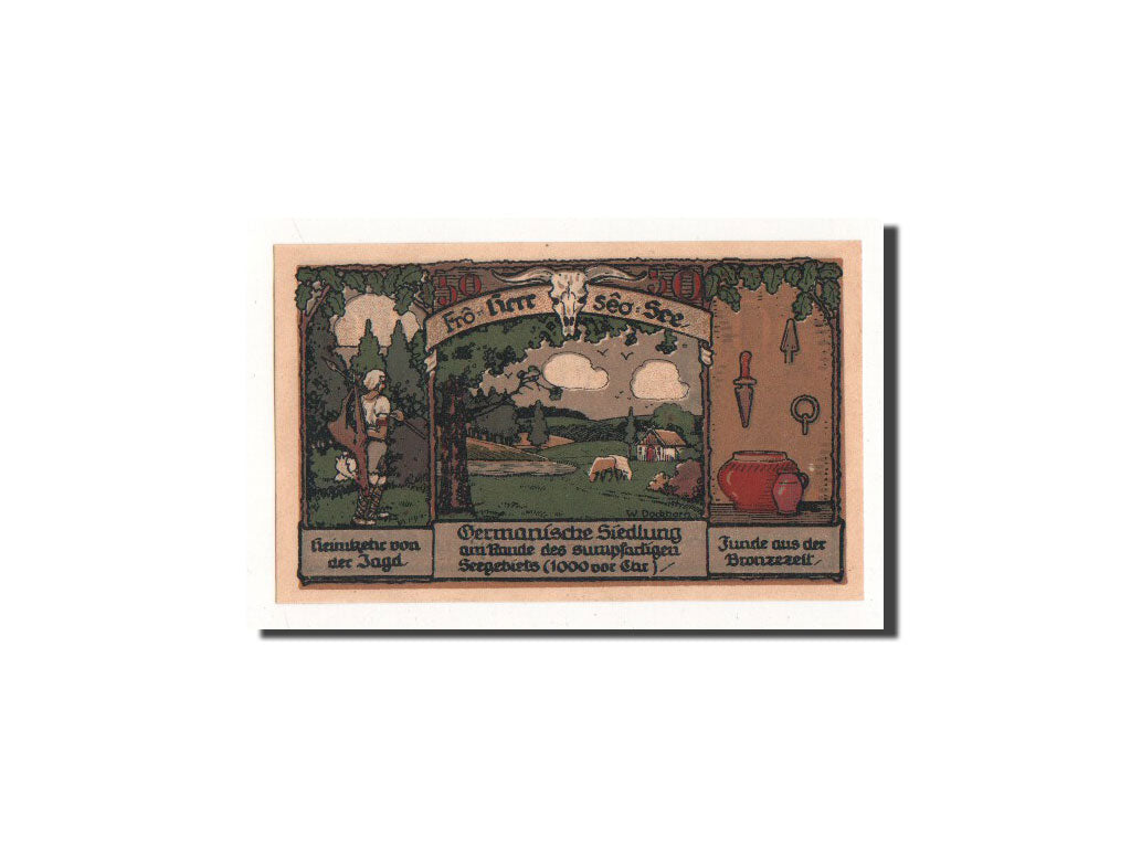 Biljet, Duitsland, Frose, 50 Pfennig, paysage, 1921, 1921-06-27, NIEUW