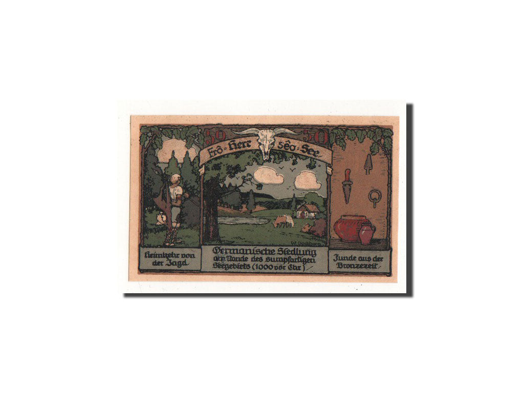 Billet, Allemagne, Frose, 50 Pfennig, paysage 1, 1921, 1921-06-27, NEUF