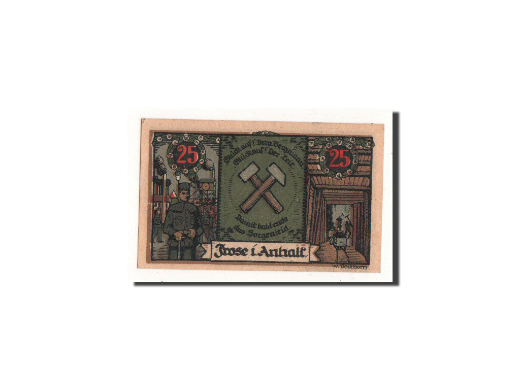 Banknot, Niemcy, Frose, 25 Pfennig, Mineurs, 1921, 1921-06-27, UNC(65-70)