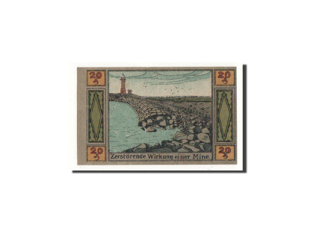 Biljet, Duitsland, Langeness Nordmarsch, 20 Pfennig, jetée, 1921, 1921-09-01