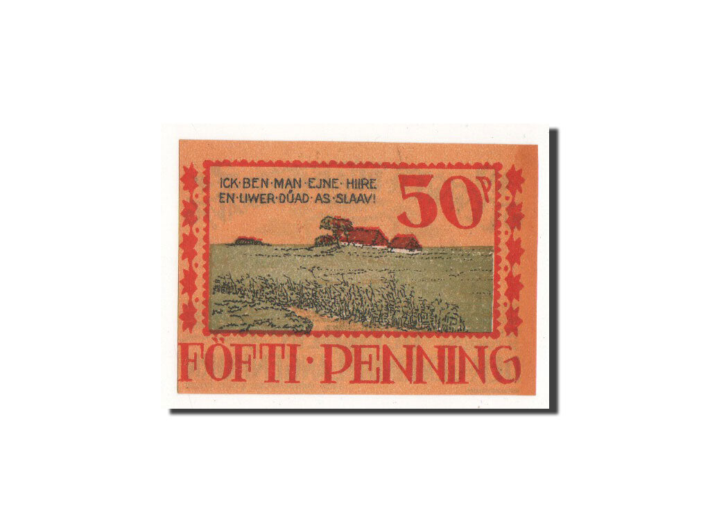 Billet, Allemagne, Langenhorn Germeinde, 50 Pfennig, paysage, 1921, Undated