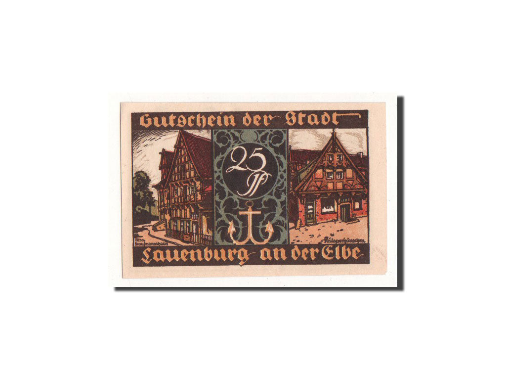 Billete, Alemania, Lauenburg a.d. Elbe, 25 Pfennig, Maison, 1921, 1921-07-01