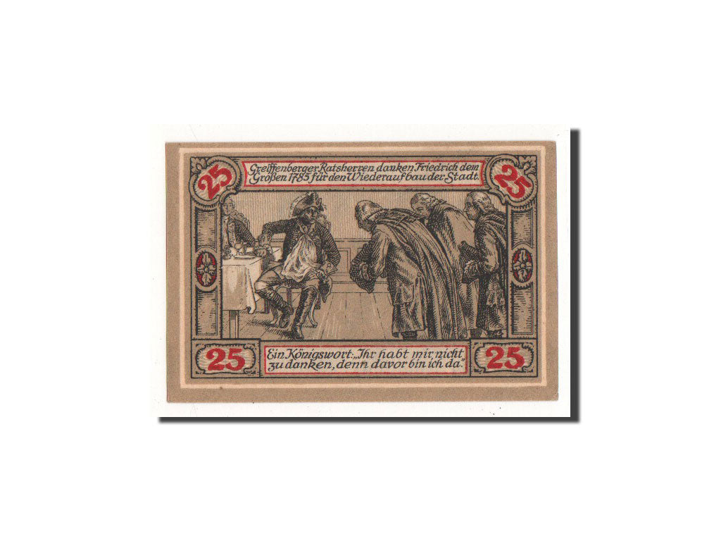 Geldschein, Deutschland, Greiffenberg, 25 Pfennig, personnage, 1920, 1920-04-19