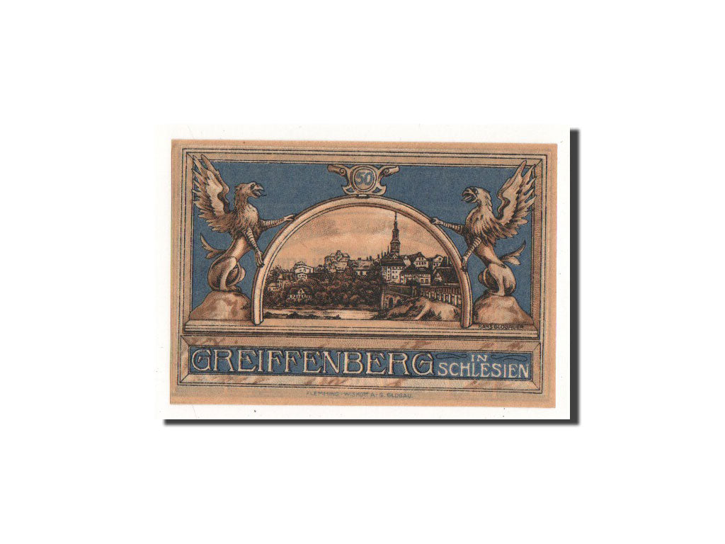 Geldschein, Deutschland, Greiffenberg, 50 Pfennig, Ville, 1920, 1920-04-19, UNZ